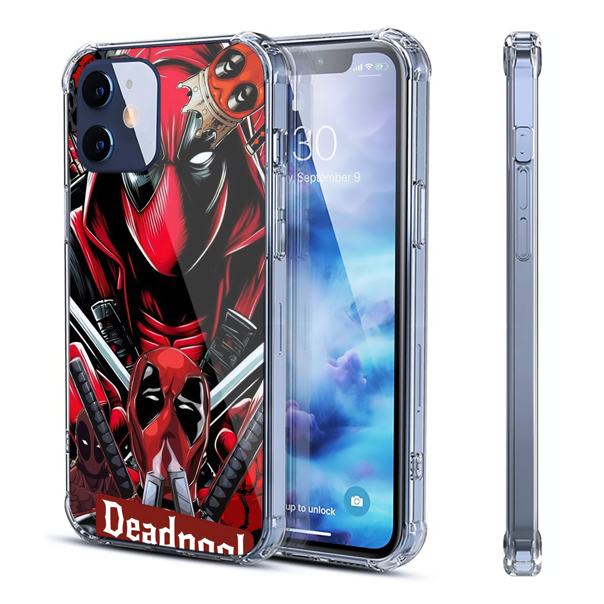 （画像用） Deadpool デッドプール 【iPhone 12シリーズ対応】透明スマホケース（クリアソフトケース）